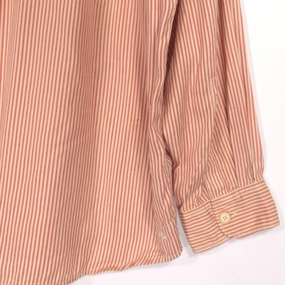 Tommy Bahama Men's Shirt Size XL Orange Striped‎ Cotton Long Sleeve Button Up - Picture 8 of 10